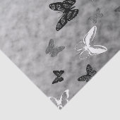 Schwarz-Weiß-Schmetterlinge Seidenpapier (Ausschnitt)