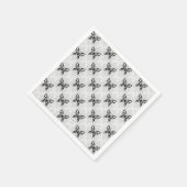 Schwarz-Weiß-Schmetterlinge Serviette (Ecke)