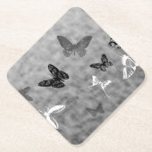 Schwarz-Weiß-Schmetterlinge Untersetzer (Vorderseite)