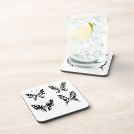 Schwarz-Weiß-Schmetterlinge Untersetzer