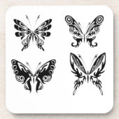 Schwarz-Weiß-Schmetterlinge Untersetzer (Vorderseite)
