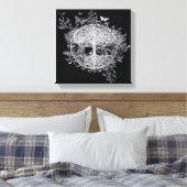 Schwarz-Weiß-Schmetterlingsbaum von Amelia Carrie Leinwanddruck (Insitu (Schlafzimmer))