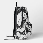 Schwarz-Weiß-Schmetterlingsrucksack Bedruckter Rucksack (Links)