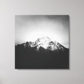 Schwarz-Weiß-Schneeberg Leinwanddruck (Vorderseite)