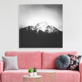Schwarz-Weiß-Schneeberg Leinwanddruck (Insitu (Wohnzimmer))