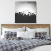 Schwarz-Weiß-Schneeberg Leinwanddruck (Insitu (Schlafzimmer))