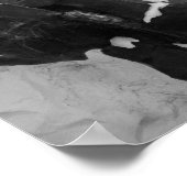 Schwarz-Weiß-Schneeberg Poster (Ecke)