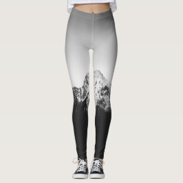 Schwarz-Weiß-Schneeberg Storžič, Slowenien Leggings