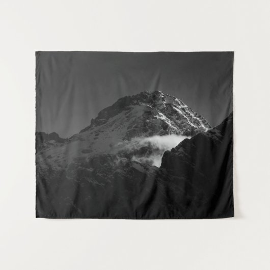 Schwarz-Weiß-Schneeberg Wandteppich (Vorderseite (Horizontal))