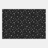 Schwarz-Weiß-Schneefall Geschenkpapier Set (Vorderseite)