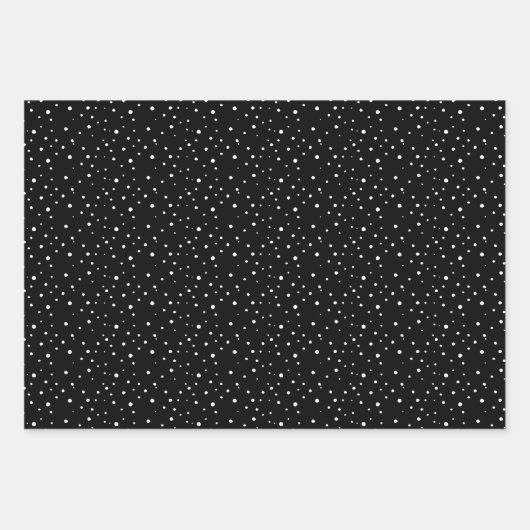 Schwarz-Weiß-Schneefall Geschenkpapier Set (Vorderseite 3)