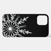 Schwarz-Weiß-Schneeflocke Case-Mate iPhone Hülle (Rückseite (Horizontal))