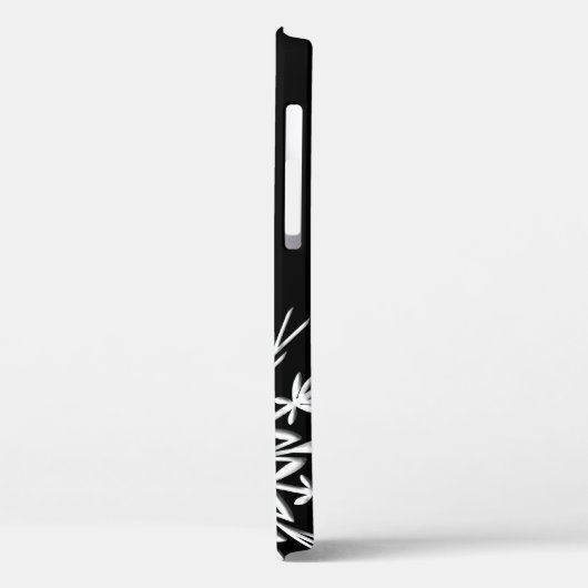 Schwarz-Weiß-Schneeflocke Case-Mate iPhone Hülle (Rückseite / Links)