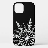 Schwarz-Weiß-Schneeflocke Case-Mate iPhone Hülle (Rückseite)