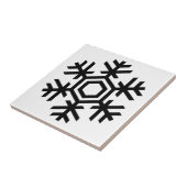 Schwarz-Weiß-Schneeflocke Fliese (Seite)