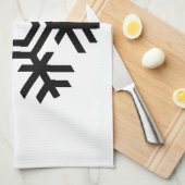 Schwarz-Weiß-Schneeflocke Küchentuch (Viertel Falte)