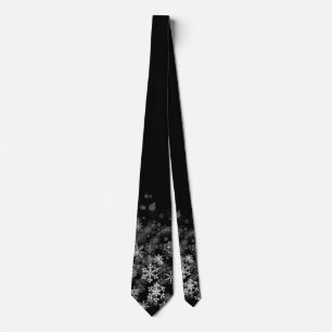 Schwarz Weiß Schneeflocke Weihnachten Feiertag Krawatte