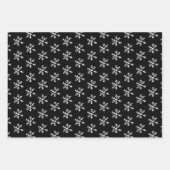 Schwarz-Weiß-Schneeflocken Geschenkpapier Set (Vorderseite 2)