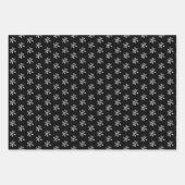 Schwarz-Weiß-Schneeflocken Geschenkpapier Set (Vorderseite 3)
