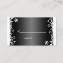 Schwarz-Weiß-Schneeflocken Hochzeiten Platzkarten