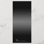 Schwarz-Weiß-Schneeflocken-Hochzeitmenü Menükarte (Rückseite)