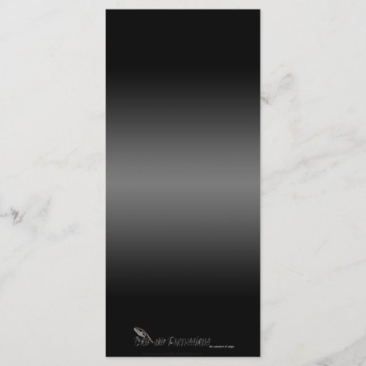 Schwarz-Weiß-Schneeflocken-Hochzeitmenü Menükarte (Rückseite)