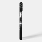 Schwarz-Weiß-Schneeflocken-Monogramm Case-Mate iPhone Hülle (Rückseite / Rechts)