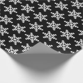 Schwarz-Weiß-Schneeflocken-Musterpapier Geschenkpapier (Ecke)