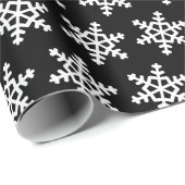Schwarz-Weiß-Schneeflocken-Musterpapier Geschenkpapier (Rolleneckpunkt)