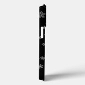 Schwarz-Weiß-Schneeflocken-Wintermuster Case-Mate iPhone Hülle (Rückseite / Rechts)