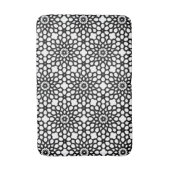 Schwarz-Weiß-Schneeflockenmuster Badematte (Vorderseite Vertikal)