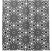 Schwarz-Weiß-Schneeflockenmuster Duschvorhang (Vorderseite)