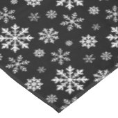 Schwarz-Weiß-Schneeflockenmuster Modern Tischdecke (Schrägansicht)
