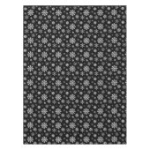 Schwarz-Weiß-Schneeflockenmuster Modern Tischdecke (Vorderseite)