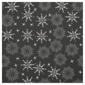 Schwarz-Weiß-Schneeflockenmuster Stoff (Muster)