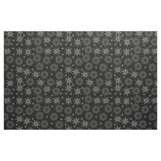 Schwarz-Weiß-Schneeflockenmuster Stoff (Fat Quarter (45,7 x 55,9 cm))