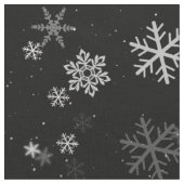 Schwarz-Weiß-Schneeflockenmuster Stoff (Nahaufnahme)