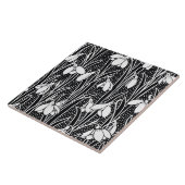 Schwarz-Weiß-Schneeglöckchen-Muster Fliese (Seite)