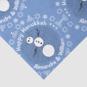 Schwarz-Weiß-Schneemann Hanukkah Festival Seidenpapier (Detail)