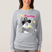 Schwarz-Weiß-Schneemann T-Shirt (Vorderseite)