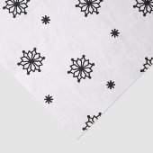 Schwarz-Weiß-Schneemuster-Design Seidenpapier (Ausschnitt)