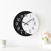 Schwarz-Weiß-Schnitt Große Wanduhr (Zuhause)