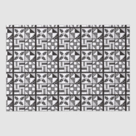 Schwarz-Weiß-Schnitt Seidenpapier