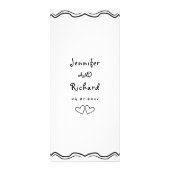 Schwarz-Weiß-Schnurrbart-Hochzeitskarte Werbekarte (Hinten)