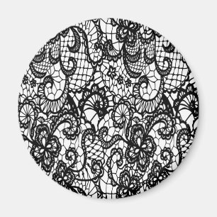 Schwarz-Weiß-Schnürsenkel BEautiful und einzigarti Magnet