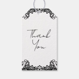 Schwarz-Weiß-Schnürsenkel Elegante Hochzeit Geschenkanhänger