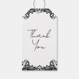 Schwarz-Weiß-Schnürsenkel Elegante Hochzeit Geschenkanhänger