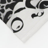 Schwarz-Weiß-Schnürsenkel Gothic Fleecedecke (Ecke)