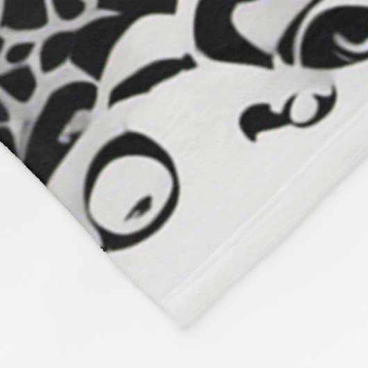 Schwarz-Weiß-Schnürsenkel Gothic Fleecedecke (Ecke)