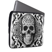 Schwarz-Weiß-Schnürsenkel Laptopschutzhülle (Vorne Rechts)